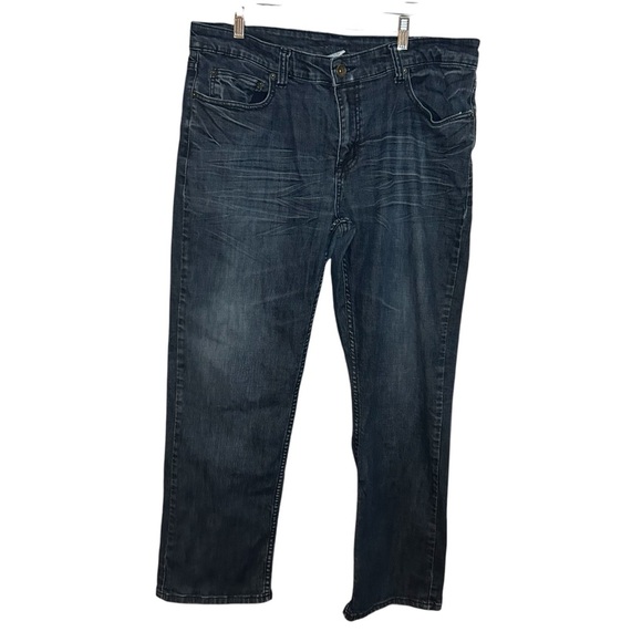 Urban Pipeline Men's Blue Denim Jeans medium wash distressed back size 36x30 - Picture 1 of 9